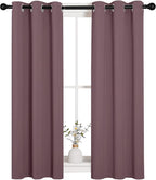 NICETOWN Bedroom Curtain Panels Blackout Draperies, 1 Pair, 29 by 40 inches - Image 2