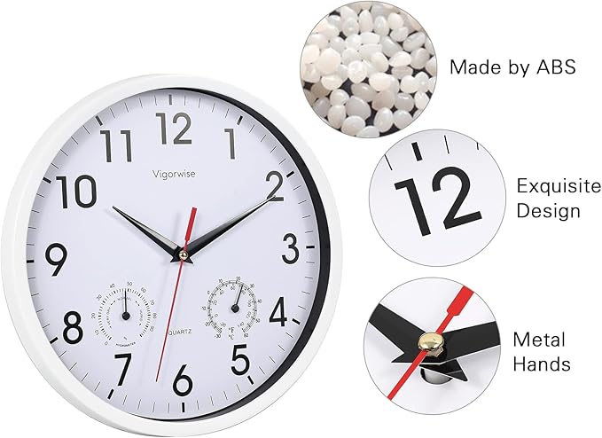 Wall Clock, Sweep Silent Movement Accurate Clocks - Image 4