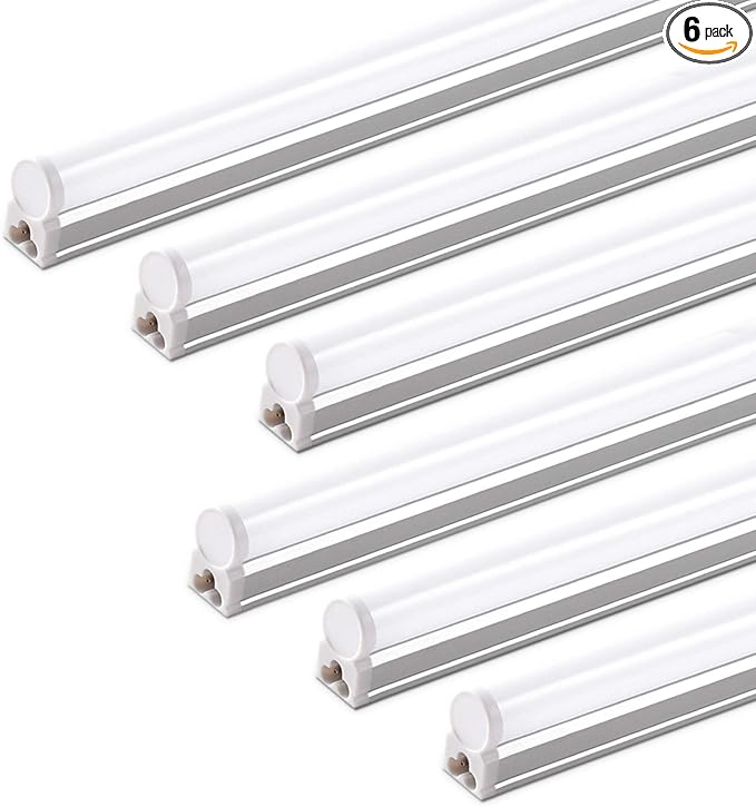 Barrina (Pack of 6 LED T5 Shop Light 3FT, 6500K Super Bright White, Utility by Barrina