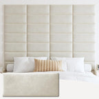IFNOW Wall Mounted Upholstered Headboard, 3D Peel and Stick Soundproof Wall by IFNOW