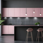 FUKU MON Soft Pink Peel and Stick Wallpaper 24" x 394" Solid Matte Textured - Image 2
