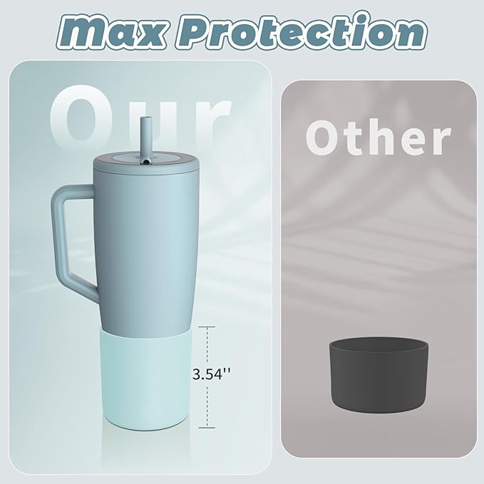 Tall Silicone Boot Compatible with Brumate Era 40 oz 30 oz Tumbler with Handle, Protective Anti-Slip & Anti-Scratches Cover Bumper Accessories