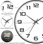 Silent Wall Clock with Extra Large Numbers - Image 6
