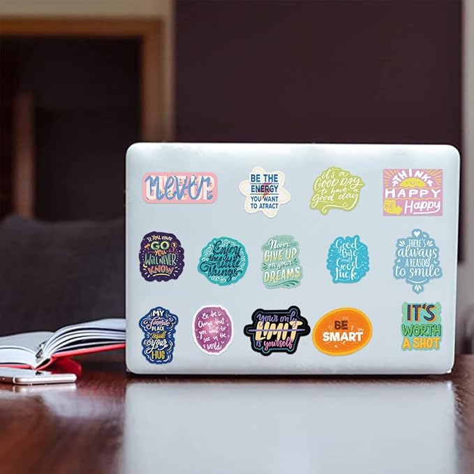 50PC Motivational & Inspirational Stickers for Adults & Teens, Vision Board Supplies, Positive Affirmation & Quote Reward Stickers (Waterproof) for Teachers, Students & Employees