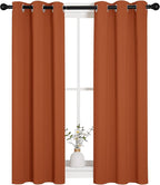 NICETOWN Burnt Orange Window Curtains Blackout Drapes, 1 Pair, 29 by 40 inches - Image 2