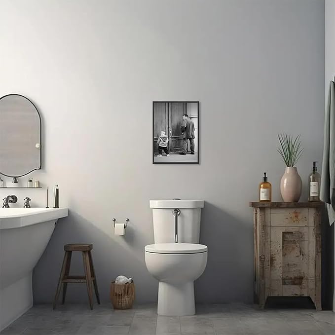 Funny Bathroom Wall Art Set of 4, Vintage Humor Bathroom Decor Wall Art - Image 5