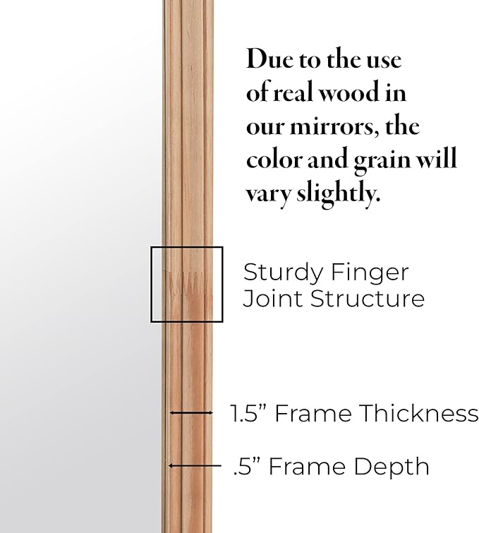 WallBeyond 24" x 36" Full Scalloped Corners Arch Rectangle Wall Mirror - Image 6