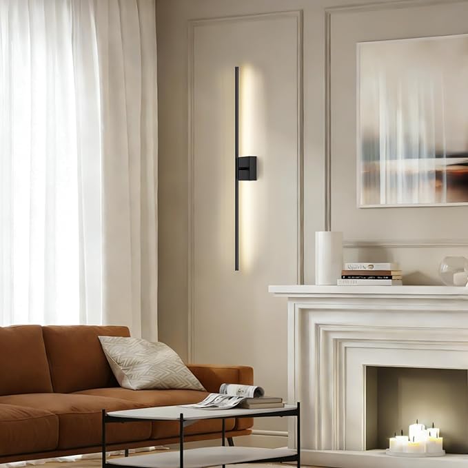 Battery Operated Wall Sconce, 3000K-6000K Dimmable Black Wall Lights - Image 8