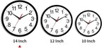 Rohioue 14 Inch Wall Clock Modern Battery Operated Silent Non Ticking Large - Image 2