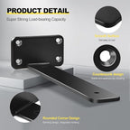 4 Pack - 8 inch Black Hidden L Shelf Bracket Iron Floating Shelf Brackets - Image 7