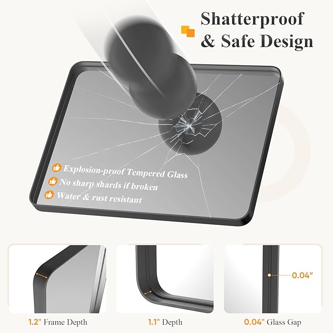 NEWBULIG 16X20 Inch Bathroom Mirror - Image 4