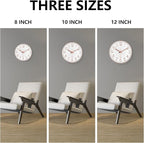 Wall Clock, Silent Wall Clocks Battery Operated 10 Inch- Modern Non Ticking - Image 9