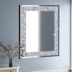 QMDECOR Crystal Crush Diamond Rectangle Silver Mirror - Image 5