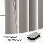 MIULEE Stone Back Tab Blackout Curtains 102 Inch Long 2 Panels Set - Image 6