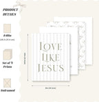 LARTSFRO Coquette Beige Bow Jesus Wall Art Decor Posters, Inspirational Bible - Image 2