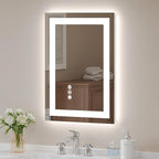 USHOWER LED Bathroom Mirror 20x28 Inch Tempered Glass by USHOWER