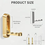 6PCS Foldable Wall Hooks, Zinc Alloy Flip Down Hooks, Retractable Wall Hooks - Image 8