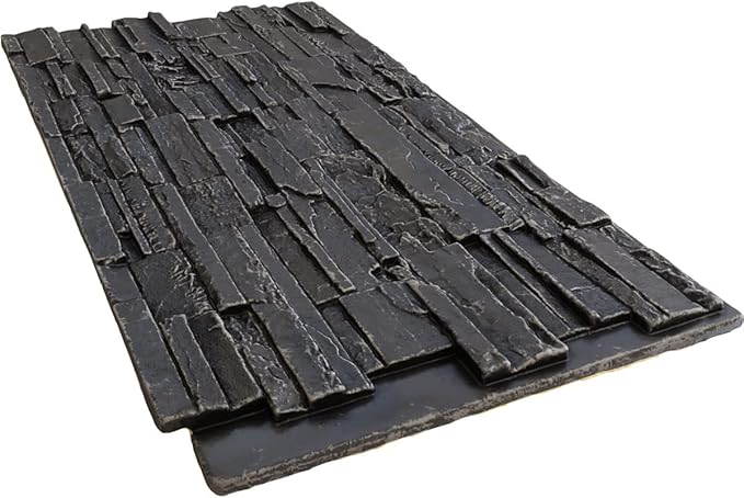EverStone Cascade Faux Stone Panel, 48 5/8"W x 24 3/4"H x 1 1/4"D, Dark River - Image 6