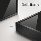 Framed Modern Black and White Abstract Wall Art, Large Contemporary Elegant - Image 6