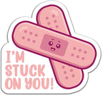 YAZMEEN 20 Pcs Cute Nurse Stickers I'm Stuck on You Medical Stickers Funny Appreciation Gift for RN LPN CNA Nurse Doctor Medical Assistant 2.5'' Nursing Stickers Decals for Water Bottle Laptop Phone
