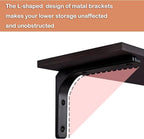 DINZI LVJ Long Wall Shelves, 31.5 Inch Wall Mounted Shelves Set of 2, - Image 8