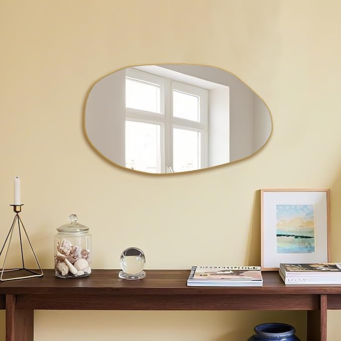 BOMINICA Irregular Wall Mirror Asymmetrical Mirror, Decorative Wall Mirror - Image 3