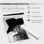 FuSatisYilife Trendy Black And White Wall Art Cool Western Woman Smoking Prints - Image 2