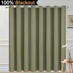 Yakamok 100% Blackout Thermal Insulated Sliding Door Curtains, Noise Reducing - Image 2