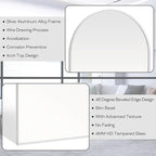 30" x 40" Silver Arched Mirror, Large Arch Bathroom Vanity and Wall Decor Mirror - Image 2