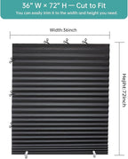 Changshade 12 Pack Temporary Shades, Pleated Paper Blinds - Image 3