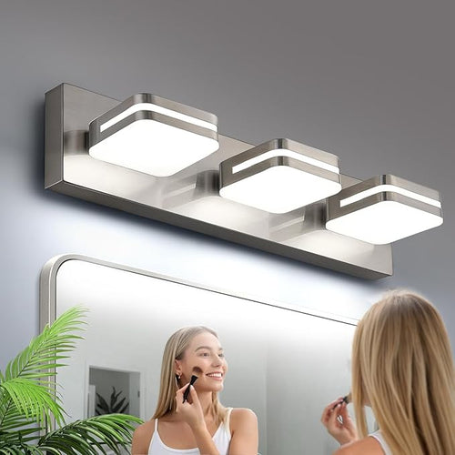 360° Rotate LED Bathroom Vanity Light Fixtures, 1300LM Acrylic Brushed Nickel by Torondo