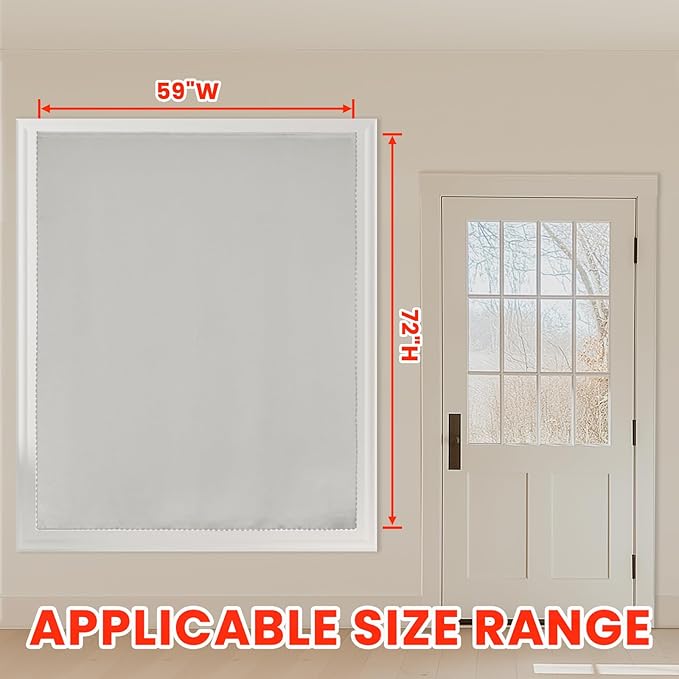 AJAZZ self Adhesive Portable 100% Blackout Curtains Simple and Easy to - Image 5