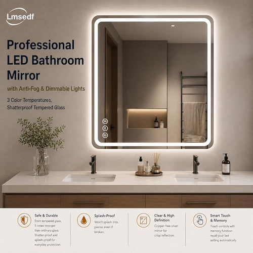 30" x 36" Led Bathroom Mirror - Image 2