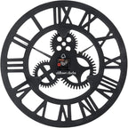 33" Roman Bronze Noiseless Silent Gear Wall Clock - Image 3