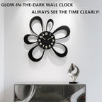 Glow in The Dark Wall Clock, Large Easy Read Numbers Tempered Glass Night Light - Image 2