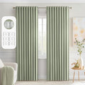 MIULEE Back Tab Sage Green Curtains 90 Inch Long 2 Panels Set by MIULEE