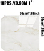Chejiaye 10pcs Marble Peel and Stick Backsplash Waterproof Washroom Wall Panels - Image 4