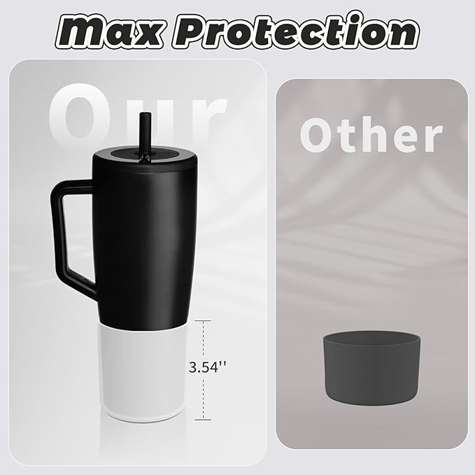Tall Silicone Boot Compatible with Brumate Era 40 oz 30 oz Tumbler with Handle, Protective Anti-Slip & Anti-Scratches Cover Bumper Accessories