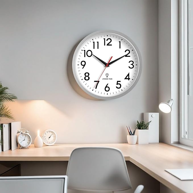 DAXSMY Atomic Wall Clock Analog 12 Inch Battery Operated Modern Decorative - Image 7