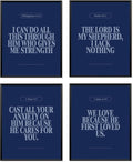 Locomiss Navy Blue Christian Wall Art Decor Posters, Minimalist Jesus Scripture by Unknown