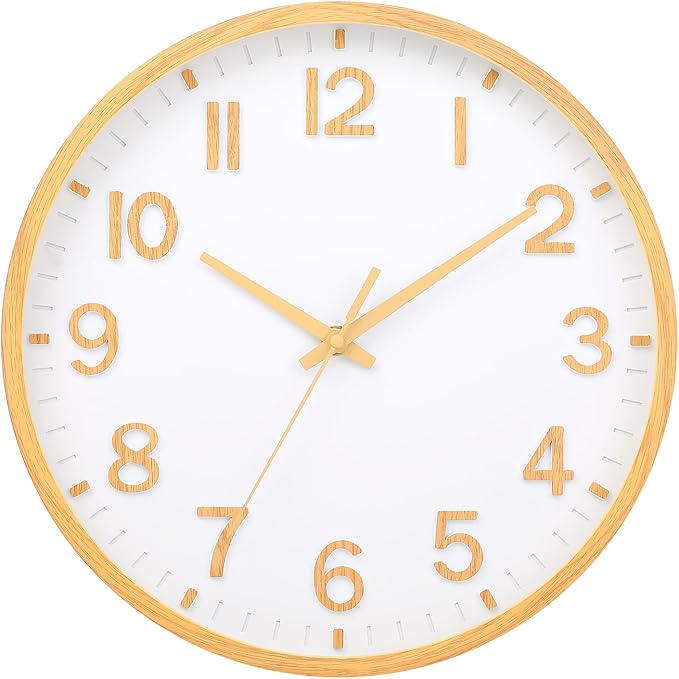 Wall Clocks Battery Operated 12 inch Modern Wall Clock, Silent Non Ticking Wall by Unknown