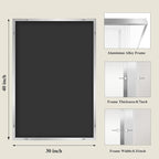 Koonmi Silver Rectangle Wall Mirror, 30x40 Inch Bathroom Mirror, Aluminum Frame - Image 2