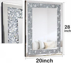 QMDECOR Crystal Crush Diamond Rectangle Silver Mirror - Image 4