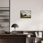 OIQArtOIQ Vintage Landscape Canvas Wall Art Framed Natural Scenery Painting - Image 2