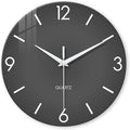 XFM Modern Wall Clock 14 Inch Silent Wall Clocks Battery Operated Grey Simple by XFMWallClock