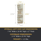 AZ Faux High-Density Polyurethane Faux Stone Interlocking Left Endcap - Image 3