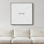 Framed Blue Abstract Wall Art for Living Room, Large Coastal Canvas Artwork for - Image 3