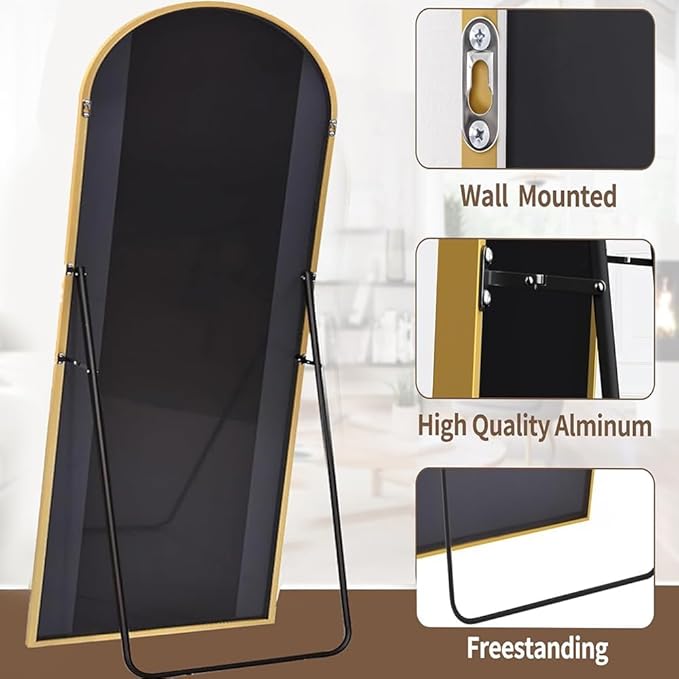 Dewfig Arched Full Length Mirror, Oversized Full Body Mirrors - Image 7