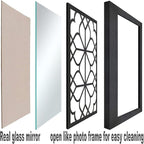 Wocred Set of 2 Rectangular Wall Mirror, Gorgeous Rustic Farmhouse Accent Mirror - Image 6
