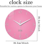 XNM Minimalist Bedroom Clock for Teen Girls Pink Analog Clock Battery Operated - Image 3